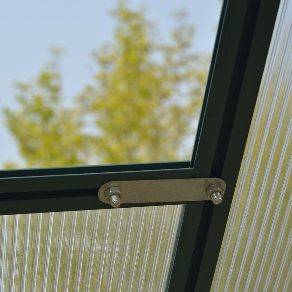 Large Aluminium Hobby Greenhouse and Window Opening