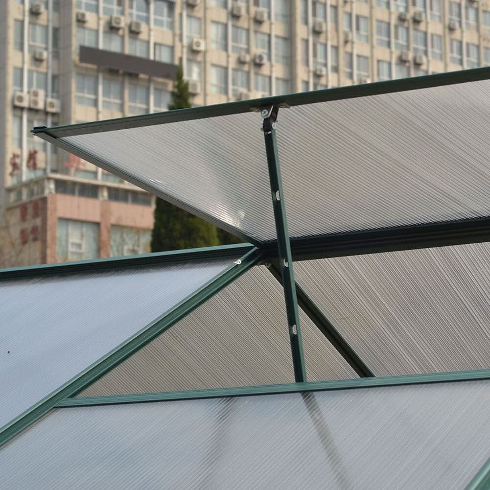 Large Aluminium Hobby Greenhouse and Window Opening