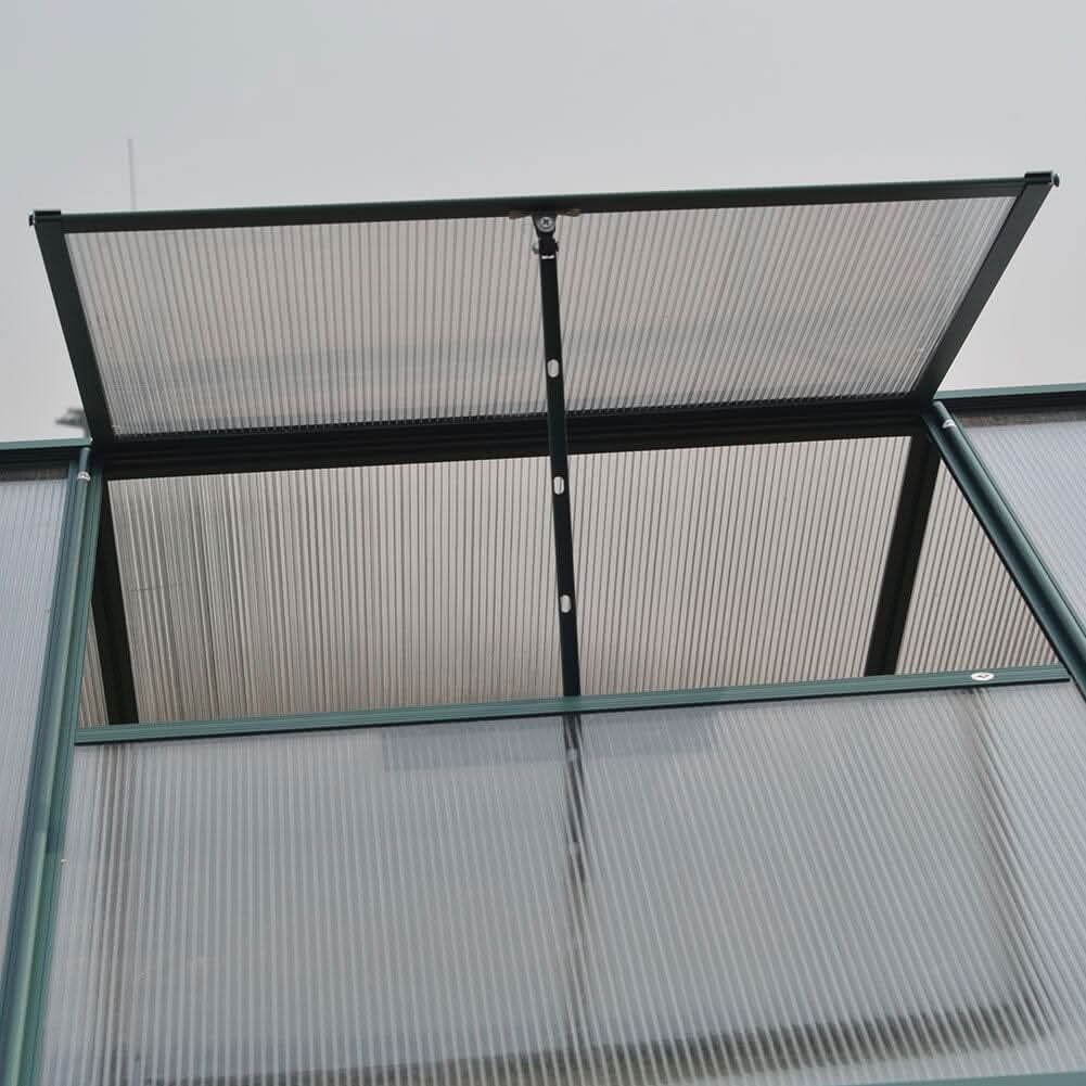 Large Aluminium Hobby Greenhouse and Window Opening