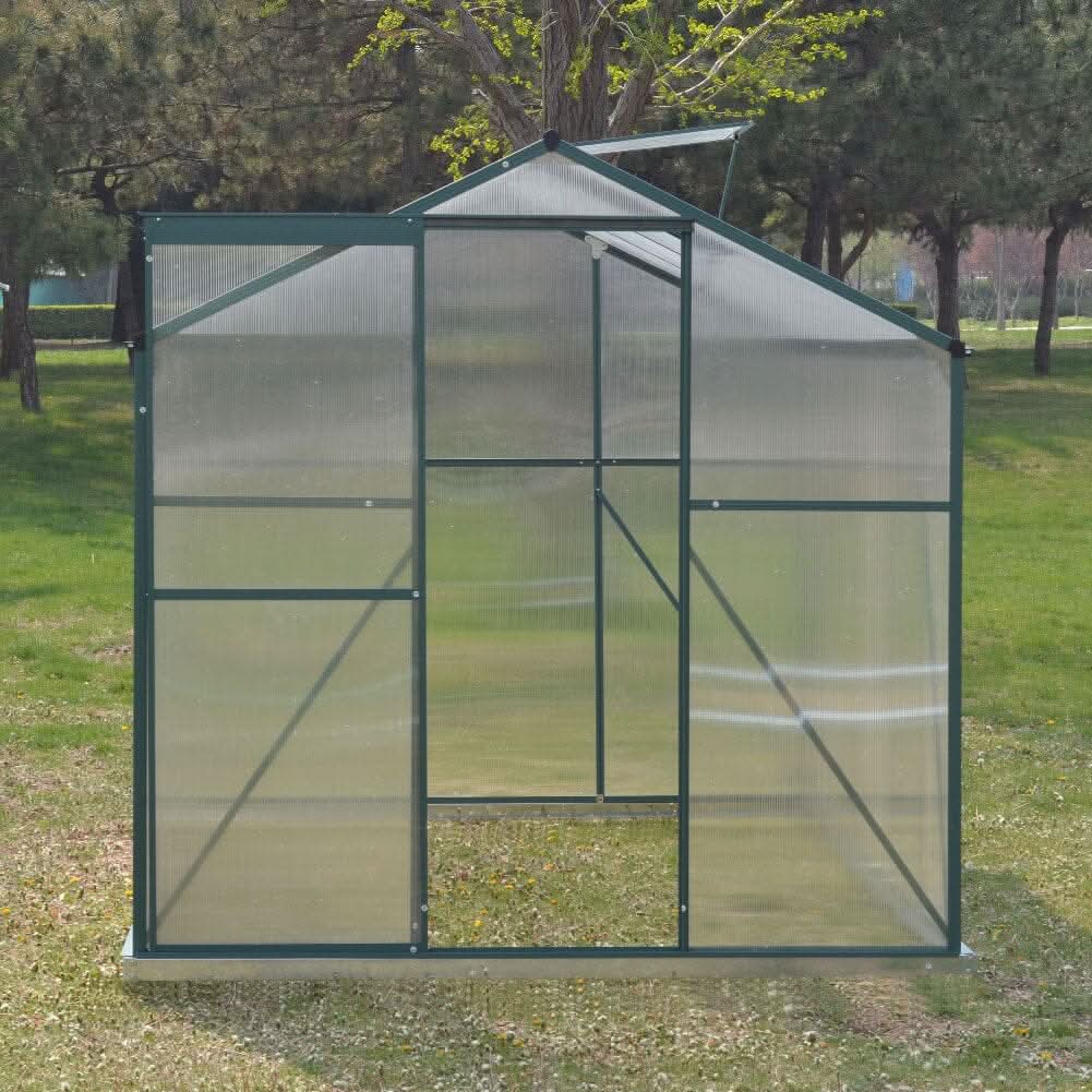 Large Aluminium Hobby Greenhouse and Window Opening