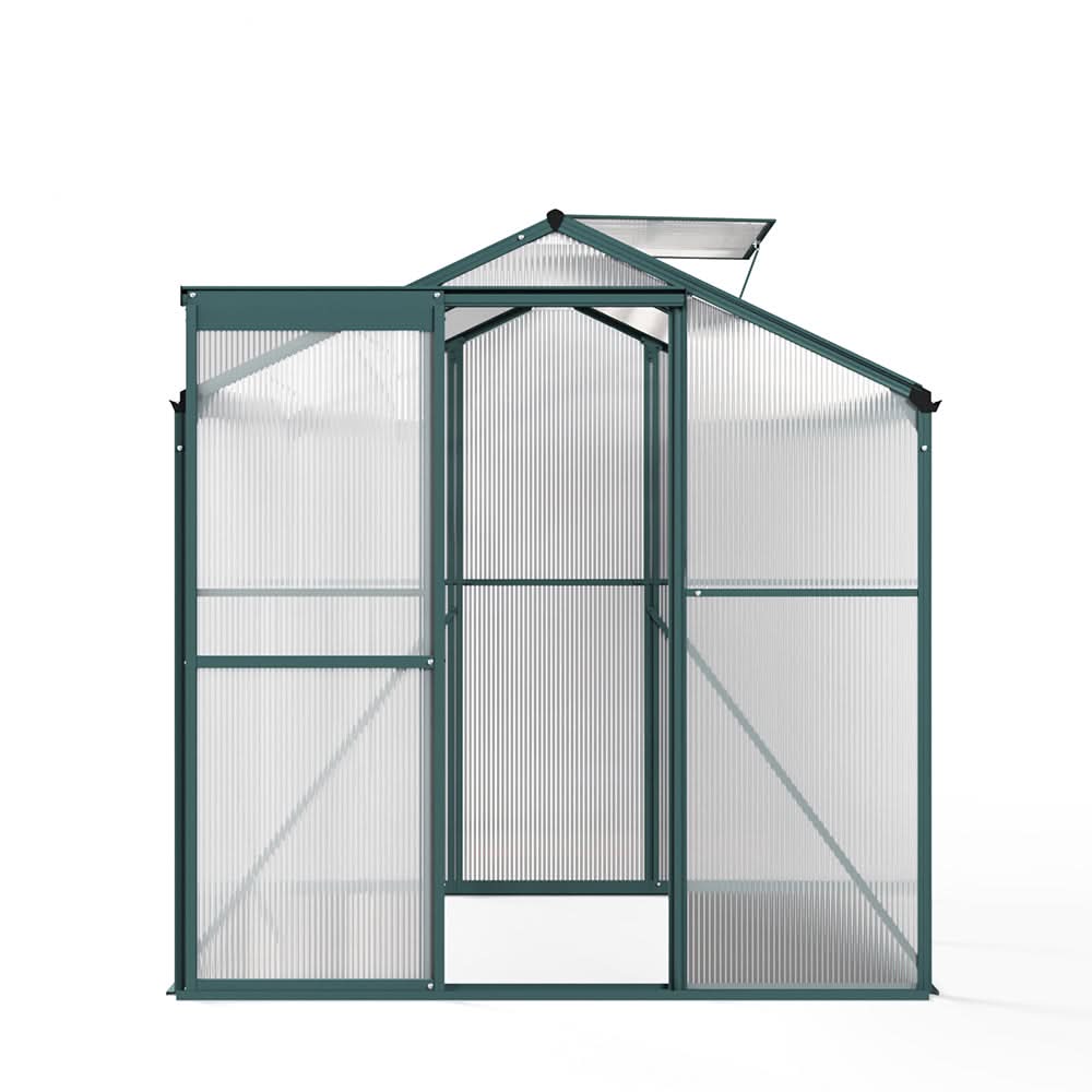 4×6 ft/ 6×6 ft/ 8×6 ft/ 10×6 ft Garden Greenhouse Green Framed with Vent