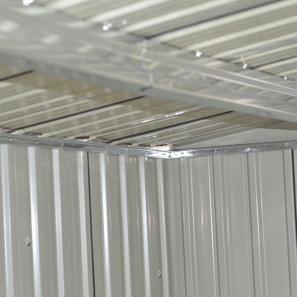 4×8/ 6×8 / 8×8/ 10×8ft Steel Garden Storage Bike Shed with Gable Roof Top Air Circulation Design