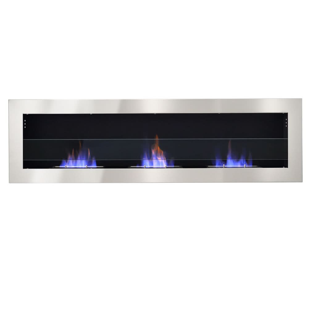 55 Inch Bio Ethanol Fireplace Wall Mounted Insert Biofire 4 Colour Options