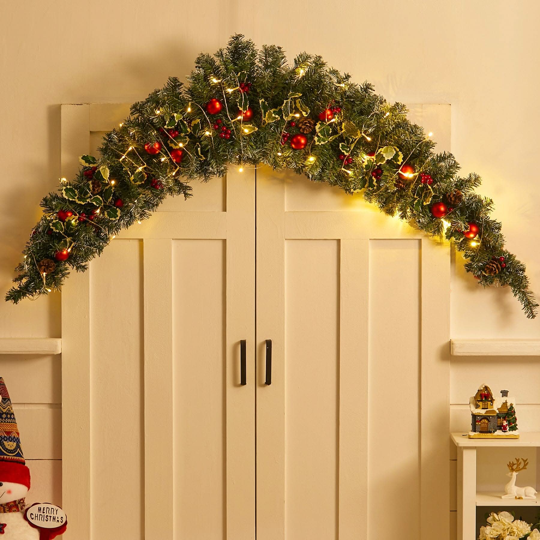 1.8m Christmas Rattan Horn Decoration