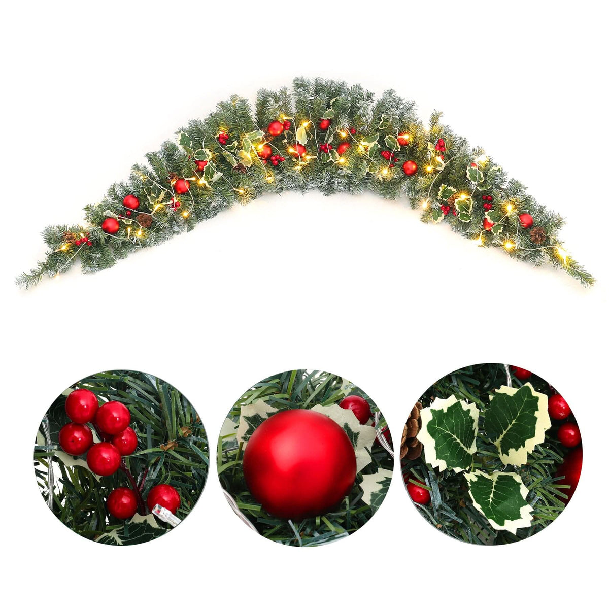 1.8m Christmas Rattan Horn Decoration