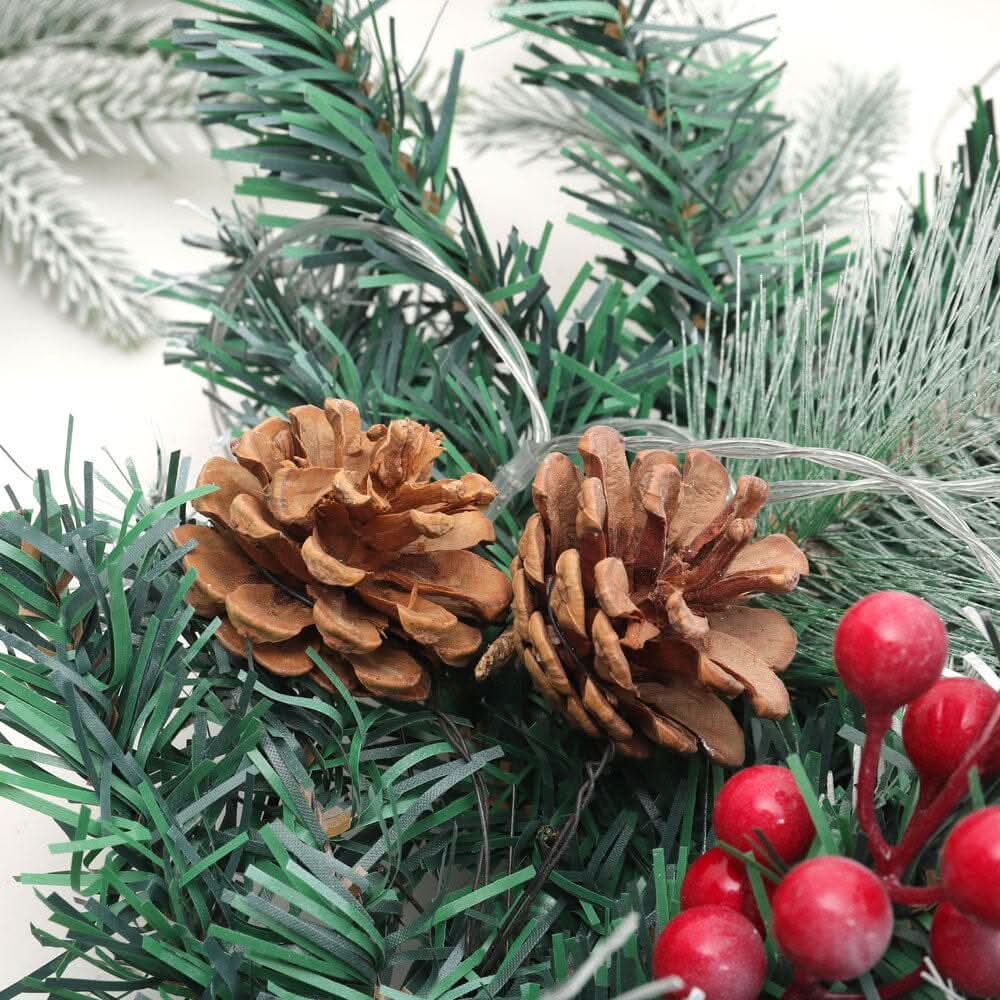 Artificial Pre-lit Frozen Christmas Decoration Garland