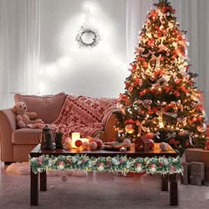 Artificial Pre-lit Frozen Christmas Decoration Garland