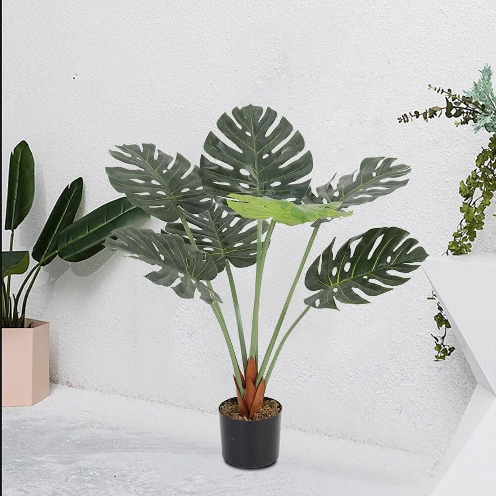 Artificial Tropical Monstera Tree Faux Plant in Pot