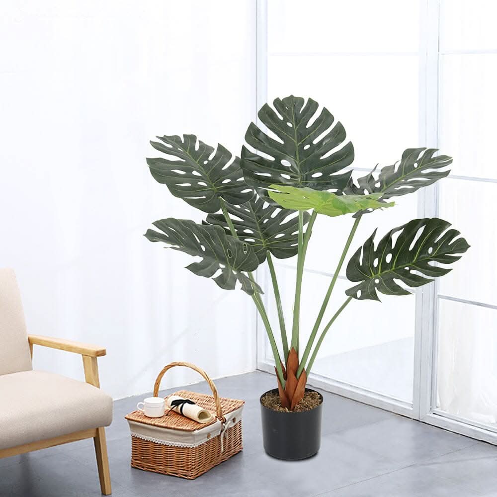 Artificial Tropical Monstera Tree Faux Plant in Pot