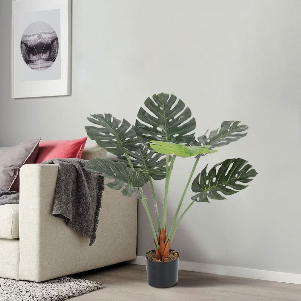 Artificial Tropical Monstera Tree Faux Plant in Pot