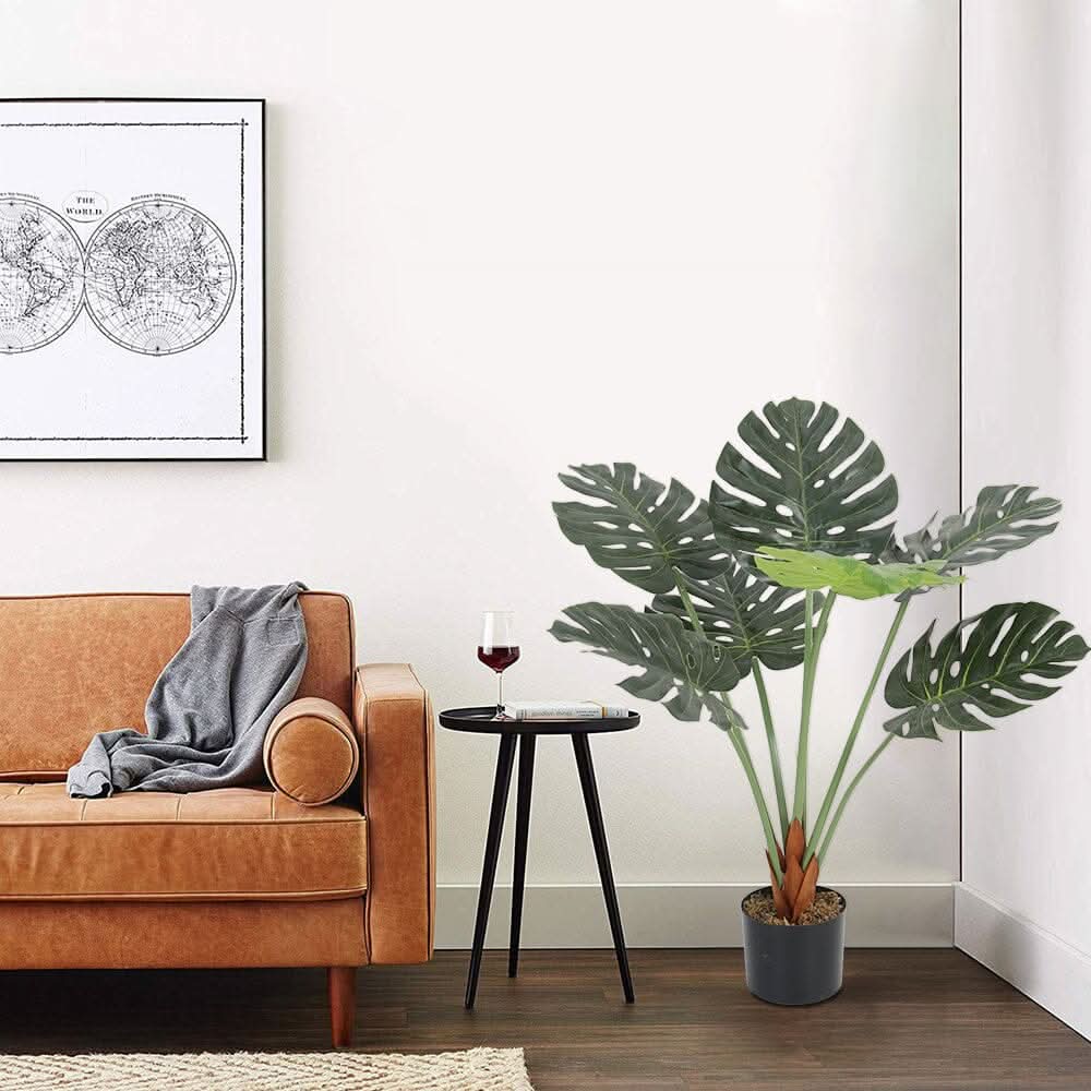 Artificial Tropical Monstera Tree Faux Plant in Pot