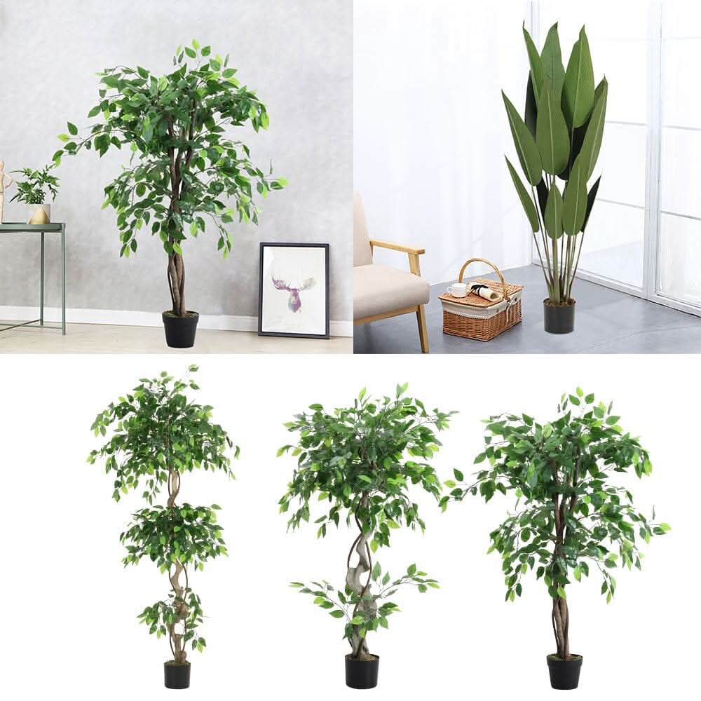 Artificial Tropical Monstera Tree Faux Plant in Pot