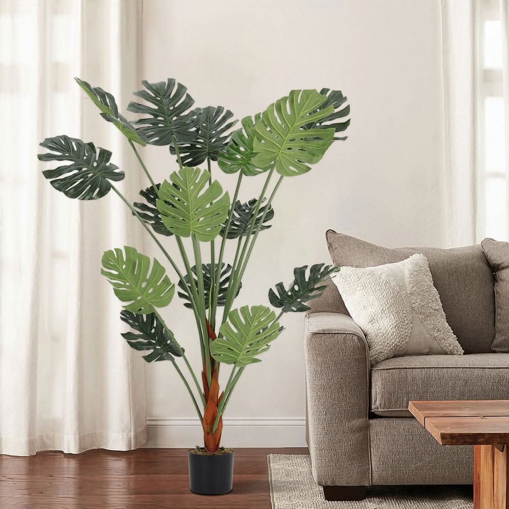 Artificial Tropical Monstera Tree Faux Plant in Pot