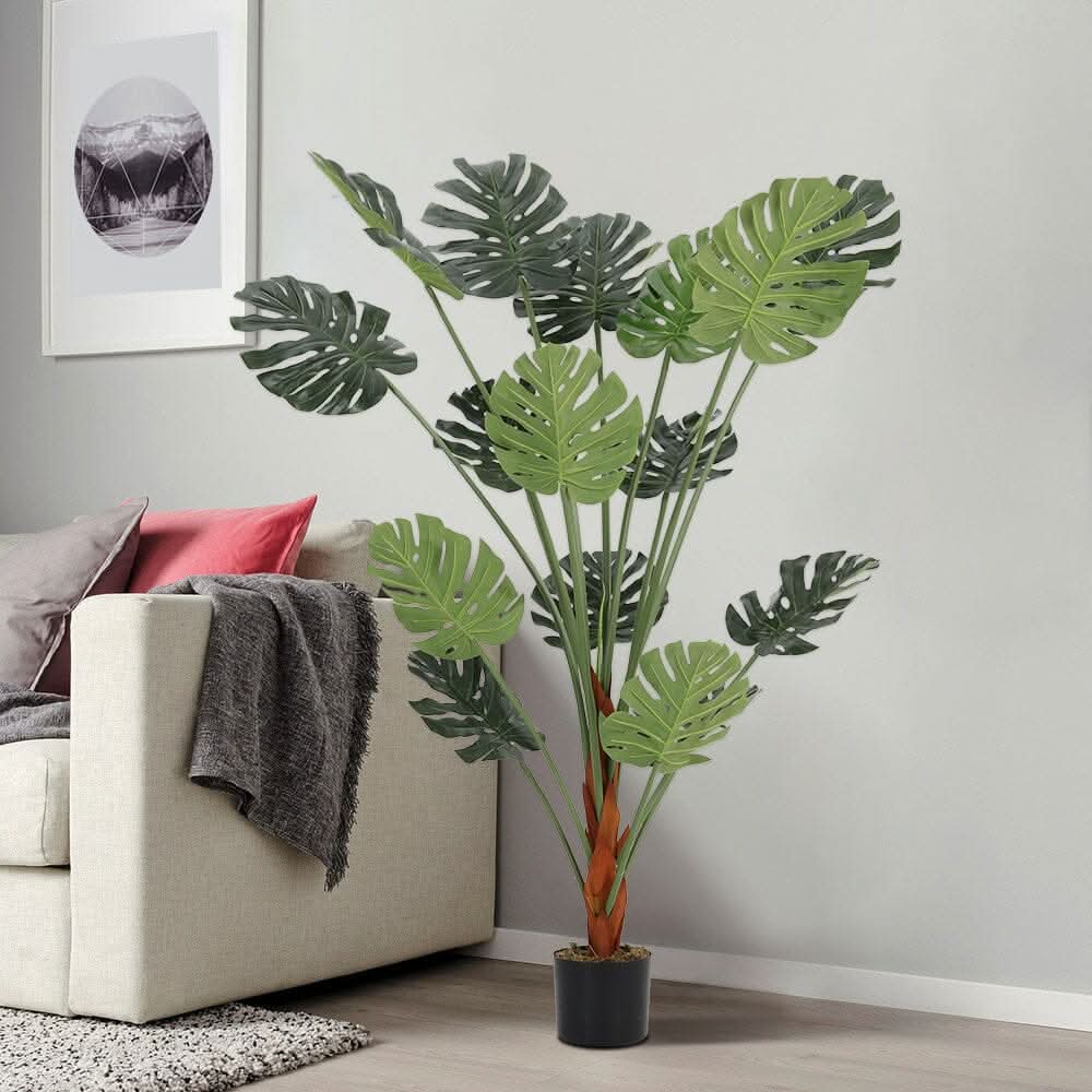 Artificial Tropical Monstera Tree Faux Plant in Pot