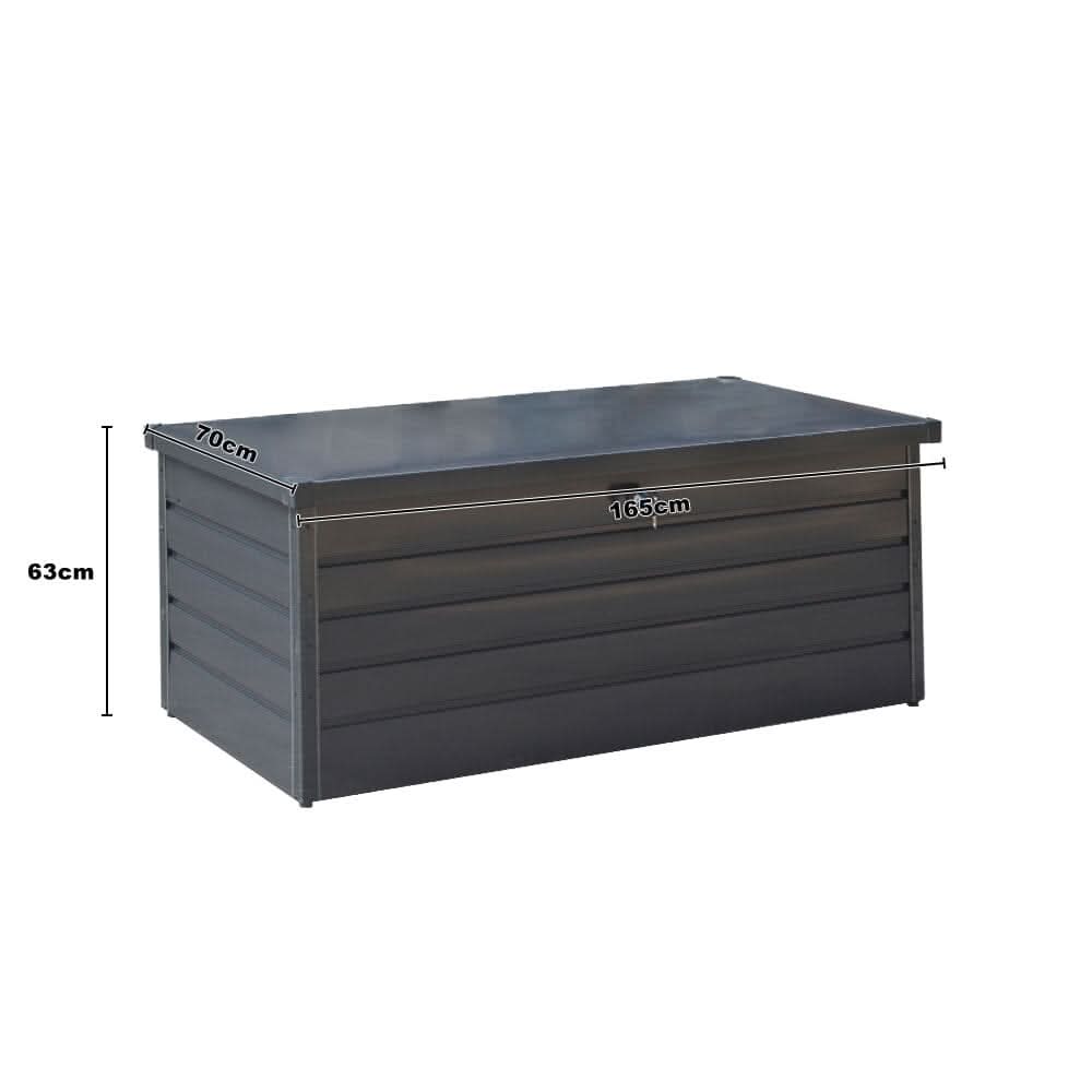 200L/600L Metal Outdoor Garden Storage Box Lockable Waterproof