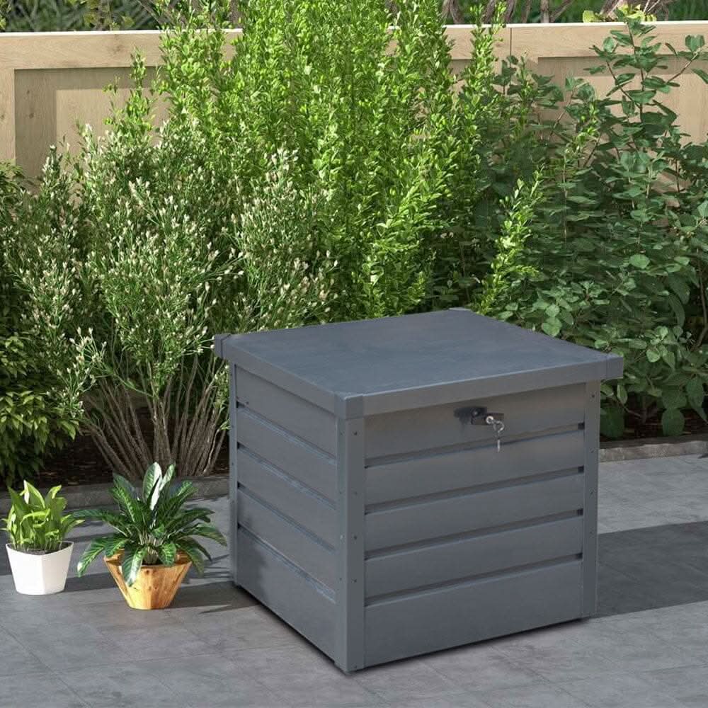 200L/600L Metal Outdoor Garden Storage Box Lockable Waterproof