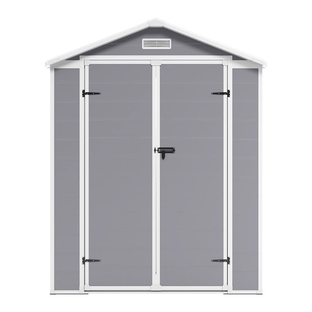 6x4ft Plastic Corrosion-Resistant Garden Storage Shed with Lockable Door
