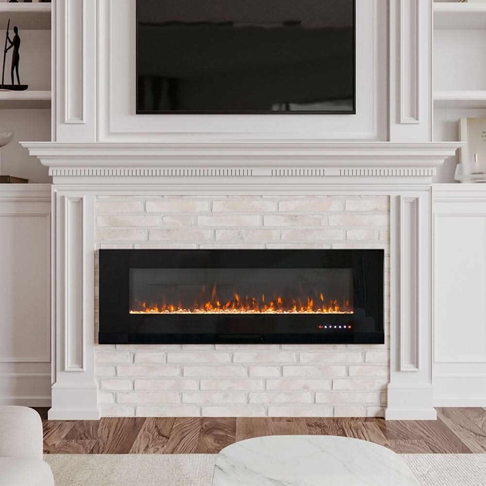 50/60 inch Wall Mounted Electric Fireplaces 5000BTU Inset Fireplace Heater