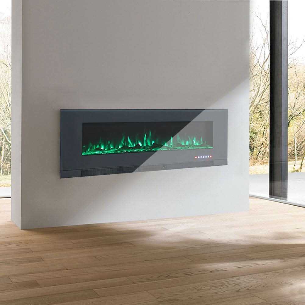 50/60 inch Electric Fireplace 5000 BTU Wall Mounted Fireplaces Heater