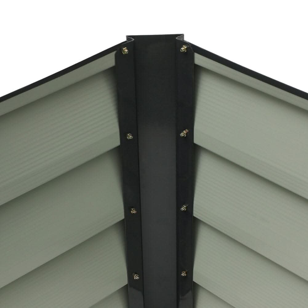 Outdoor Metal L-Shaped Raised Garden Bed