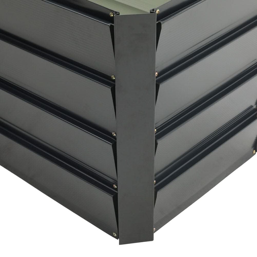 Outdoor Metal L-Shaped Raised Garden Bed