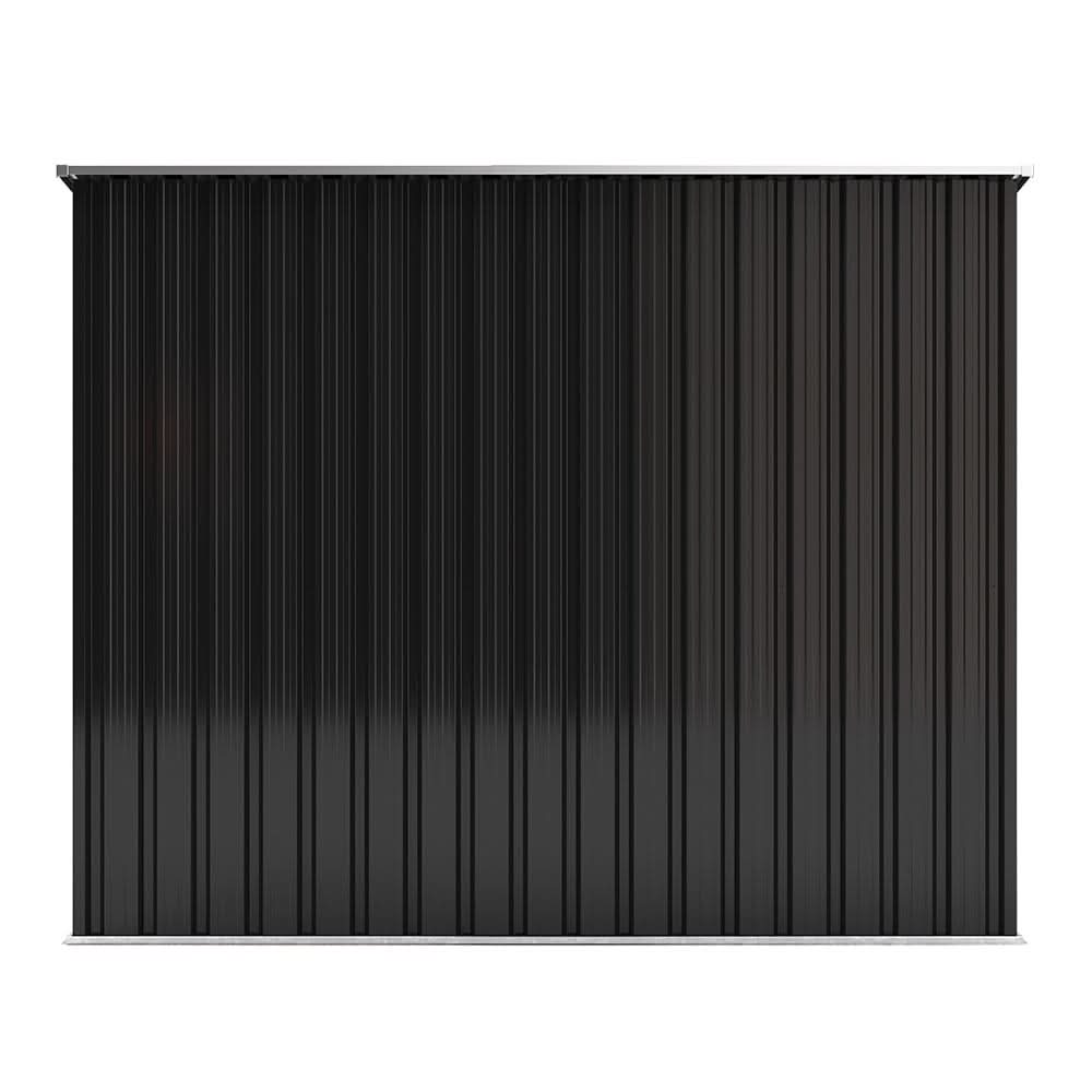 6ft Gardens Plan Galvanized Steel Bicycle Storage Shed Charcoal Black
