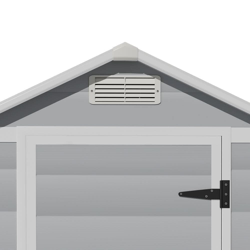 4×3ft Plastic Grey Garden Sanctuary Storage Shed with Lockable Door