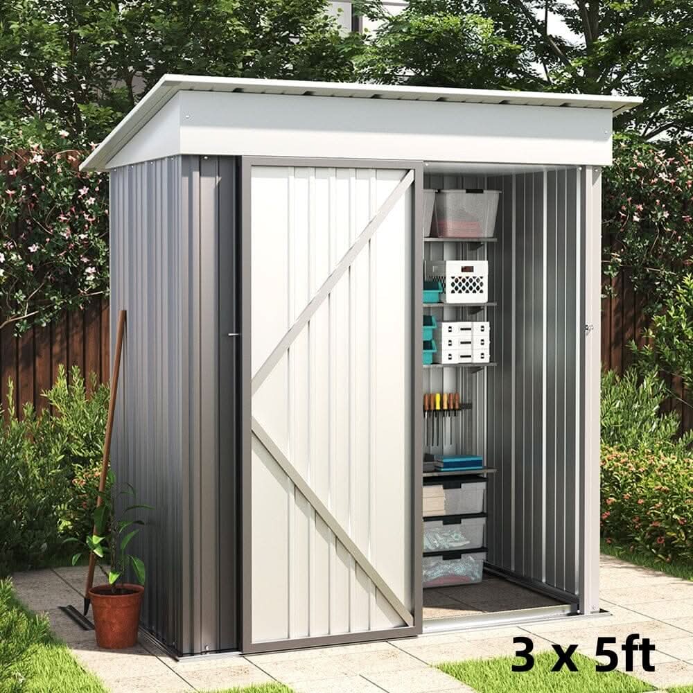 3×5 ft/ 4×6ft/ 6×8 ft/ 10×8ft/ 10×10ft/ 10×12ft Metal Outdoor Garden Storage Shed Motorcycle Sheds with Lockable