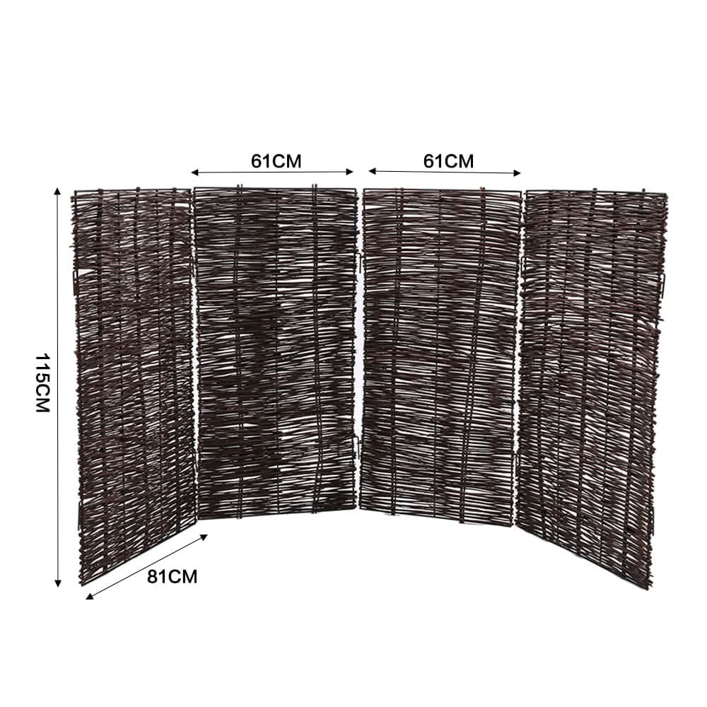 Trash Can Fence Wicker Privacy Fence