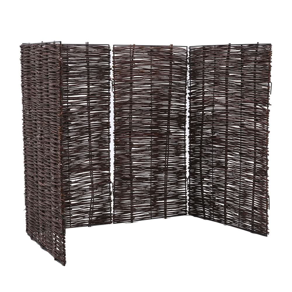 Trash Can Fence Wicker Privacy Fence