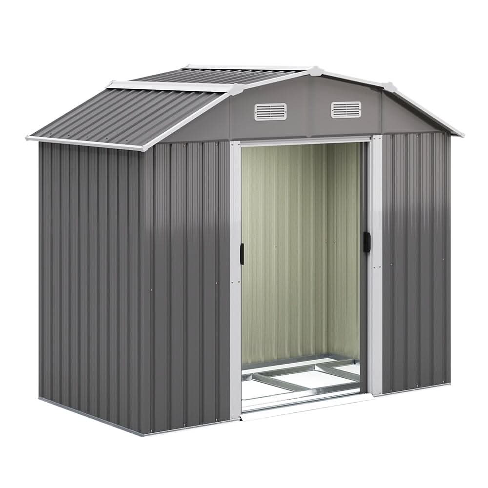 7×4 ft Galvanized Steel Large Acrylic Storage Shed