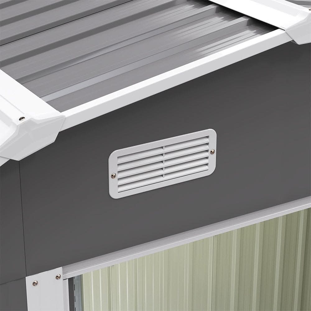 7×4 ft Galvanized Steel Large Acrylic Storage Shed