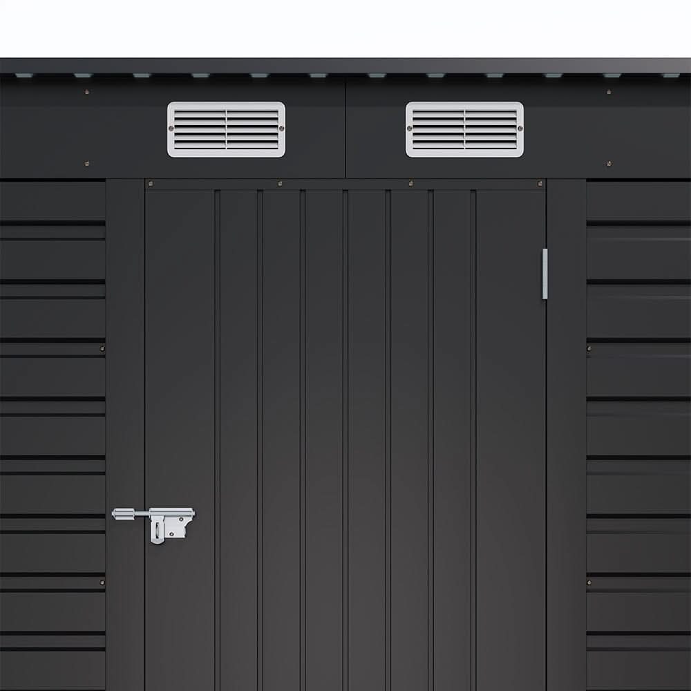 6×4ft Galvanized Steel Outdoor Garden Storage Shed
