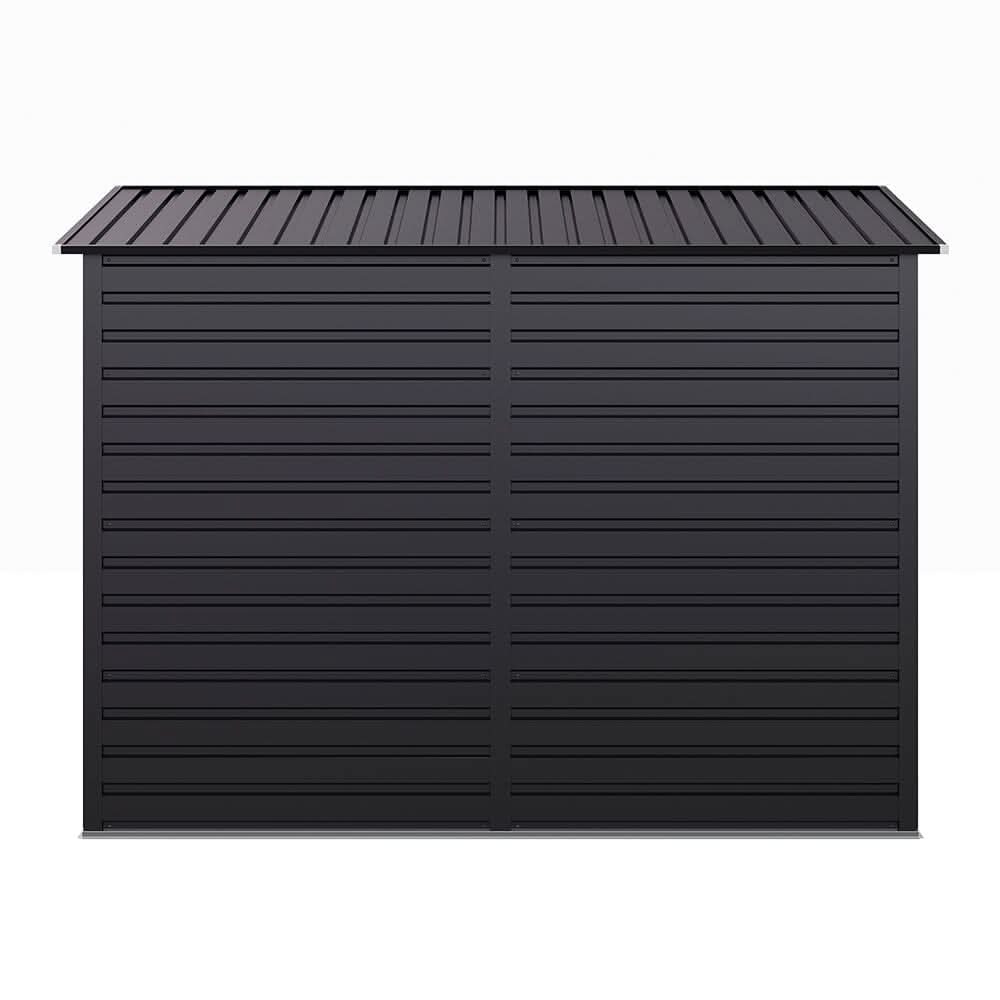 8×4ft Galvanized Steel Outdoor Storage Shed with Dual Doors