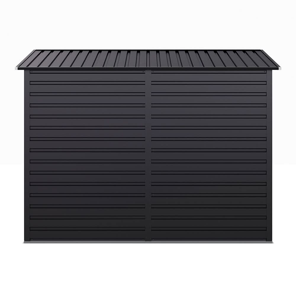 8×4ft Galvanized Steel Outdoor Storage Shed with Dual Doors