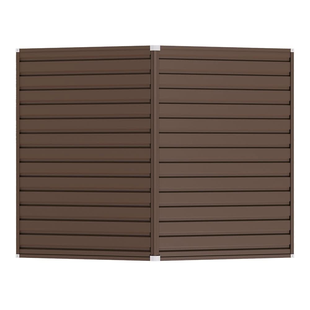 6×4ft Galvanized Steel Outdoor Tawny Garden Storage Shed