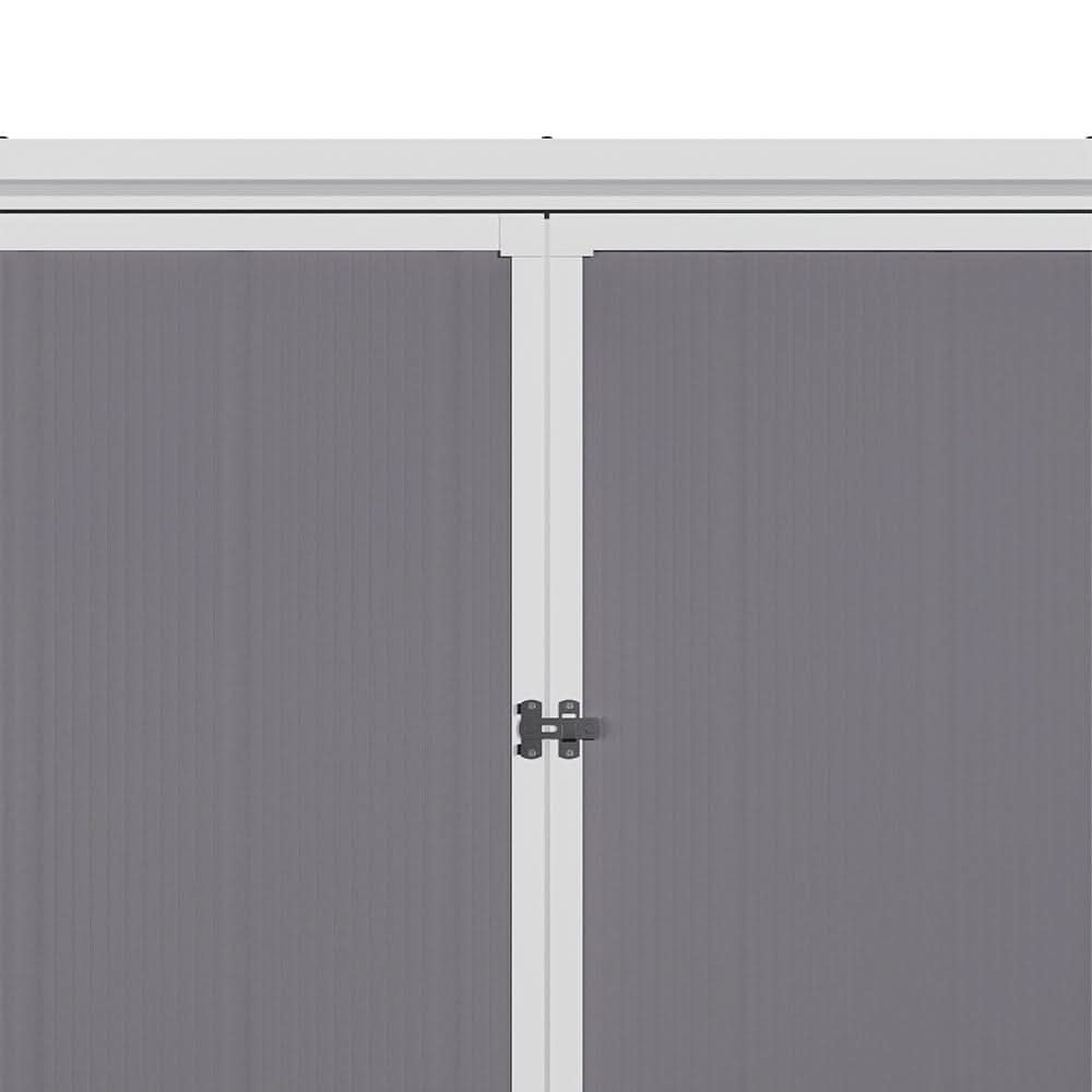 4x2ft Plastic Waterproof Grey Garden Tool Bicycle Storage Shed