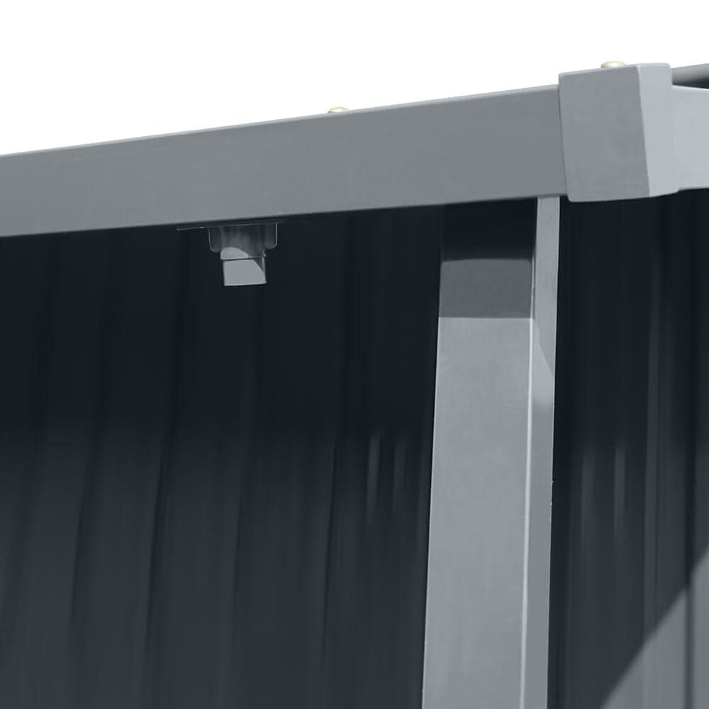 6×6 ft Galvanized Steel Outdoor Storage Shed with Lean-to