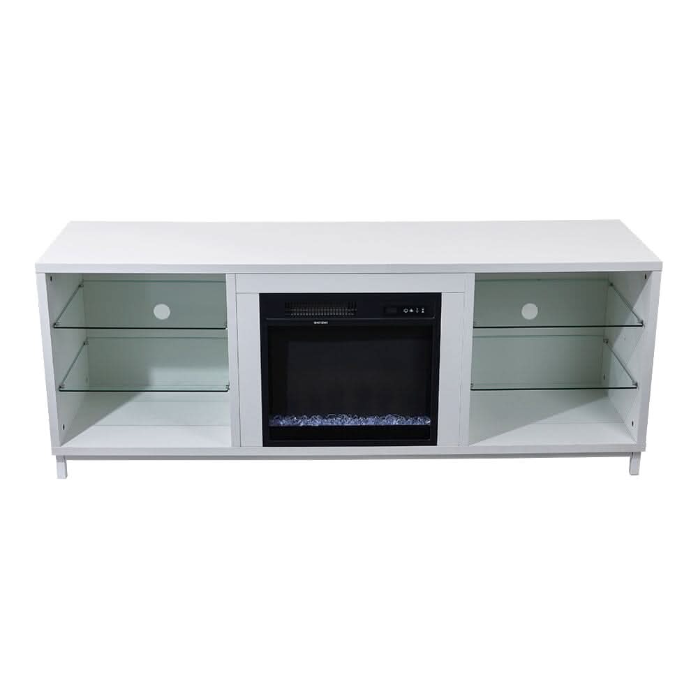 Freestanding TV Stand Entertainment Center with 18" Fireplace
