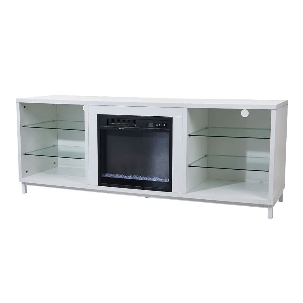Freestanding TV Stand Entertainment Center with 18" Fireplace