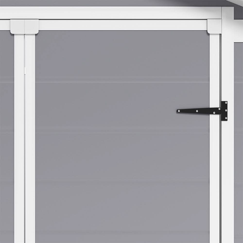4×2ft/ 4×3ft Plastic Outdoor Garden Storage Shed with Style A/B in Grey