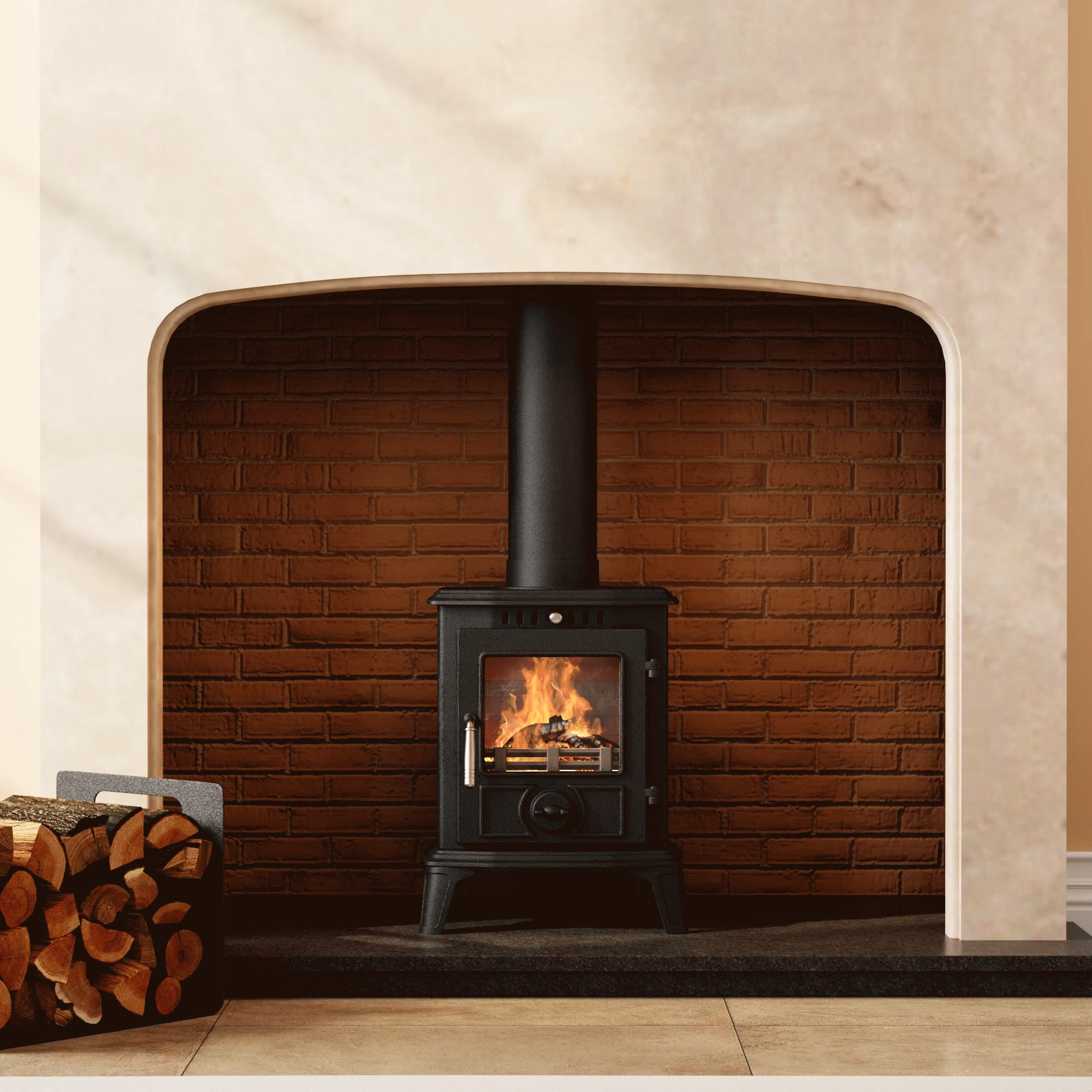 Cast Iron Fireplace – Victorian Style Wood Burning Fireplace Insert & Freestanding Heater