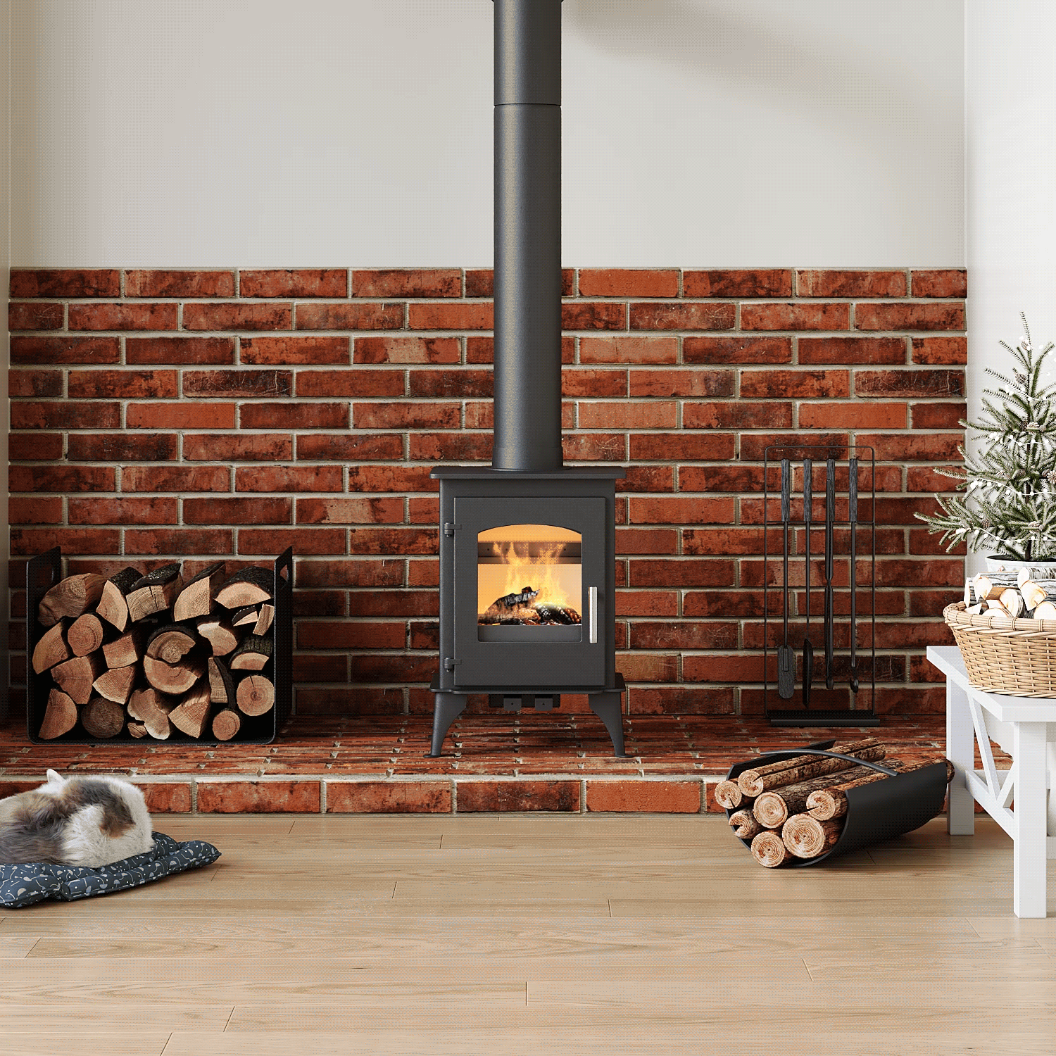 Cast Iron Fireplace – Victorian Style Wood Burning Fireplace Insert & Freestanding Heater