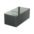 160×80×60CM Black Metal Raised Garden Bed