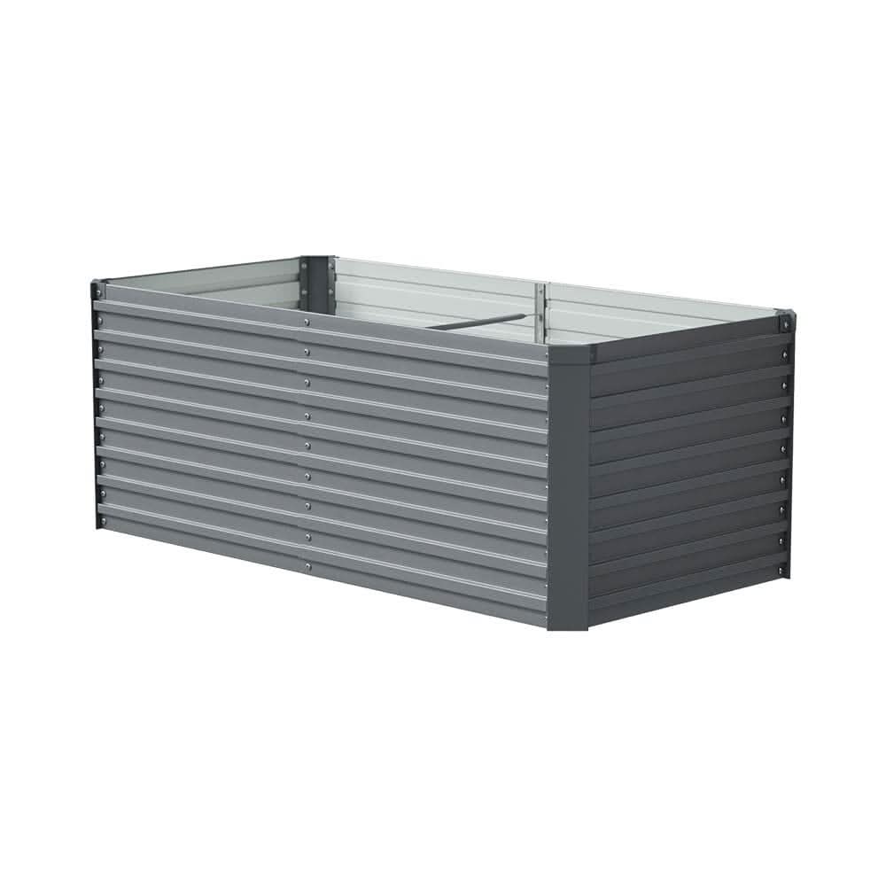 160×80×60CM Grey Metal Raised Garden Bed