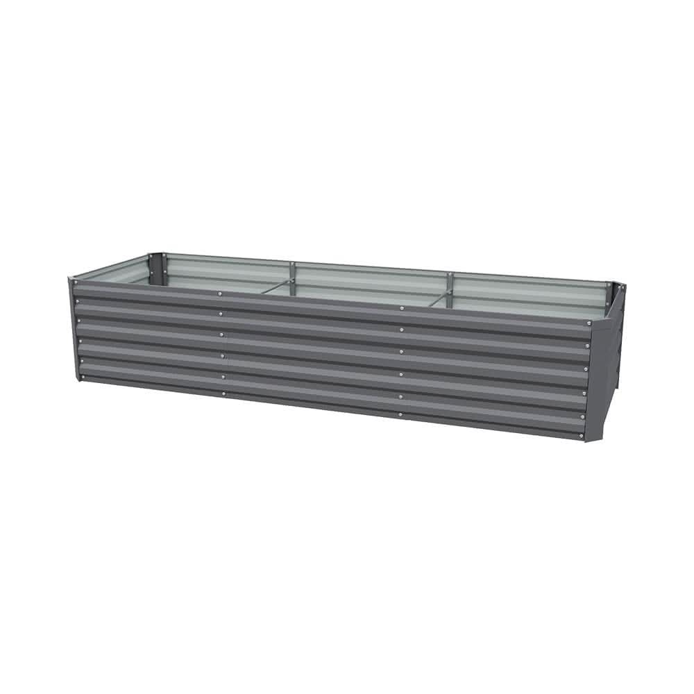 240×80×45CM Grey Metal Raised Garden Bed