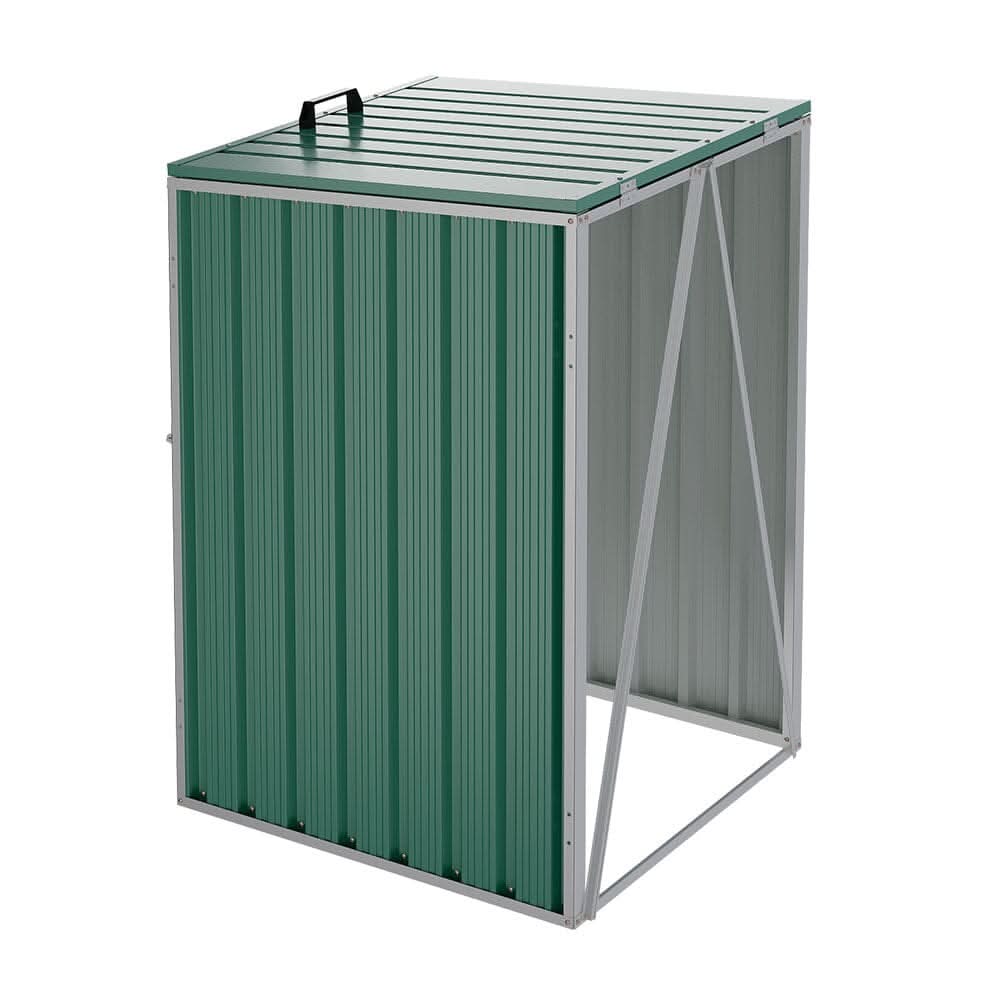 Metal Outdoor Bin Shed for 1/2/3/4 Trash Bins