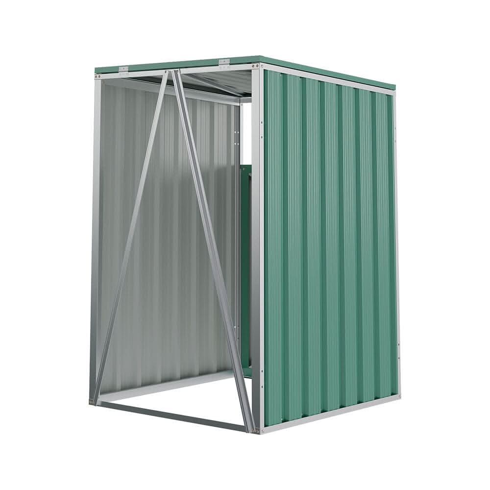 Metal Outdoor Bin Shed for 1/2/3/4 Trash Bins