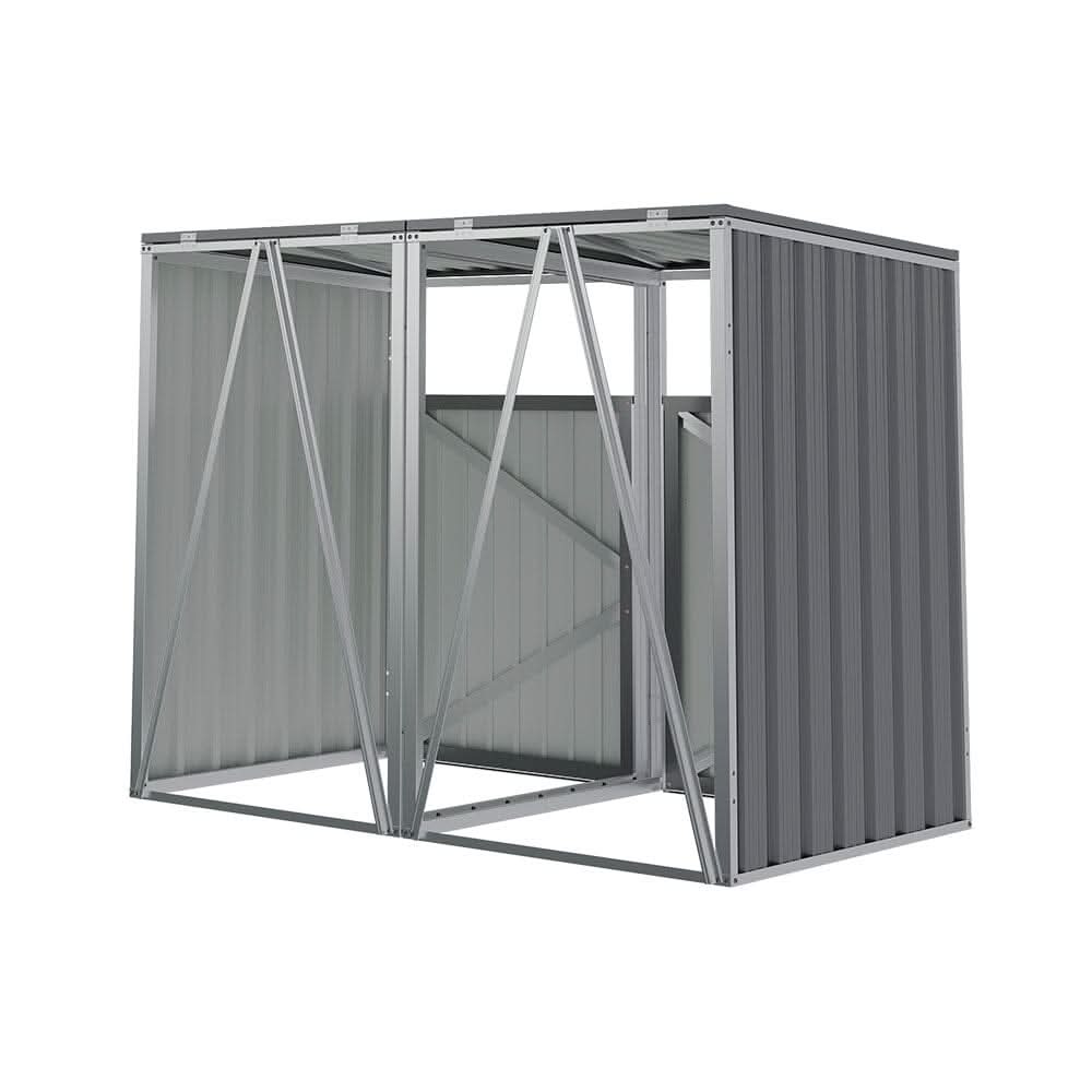 Metal Outdoor Bin Shed for 1/2/3/4 Trash Bins