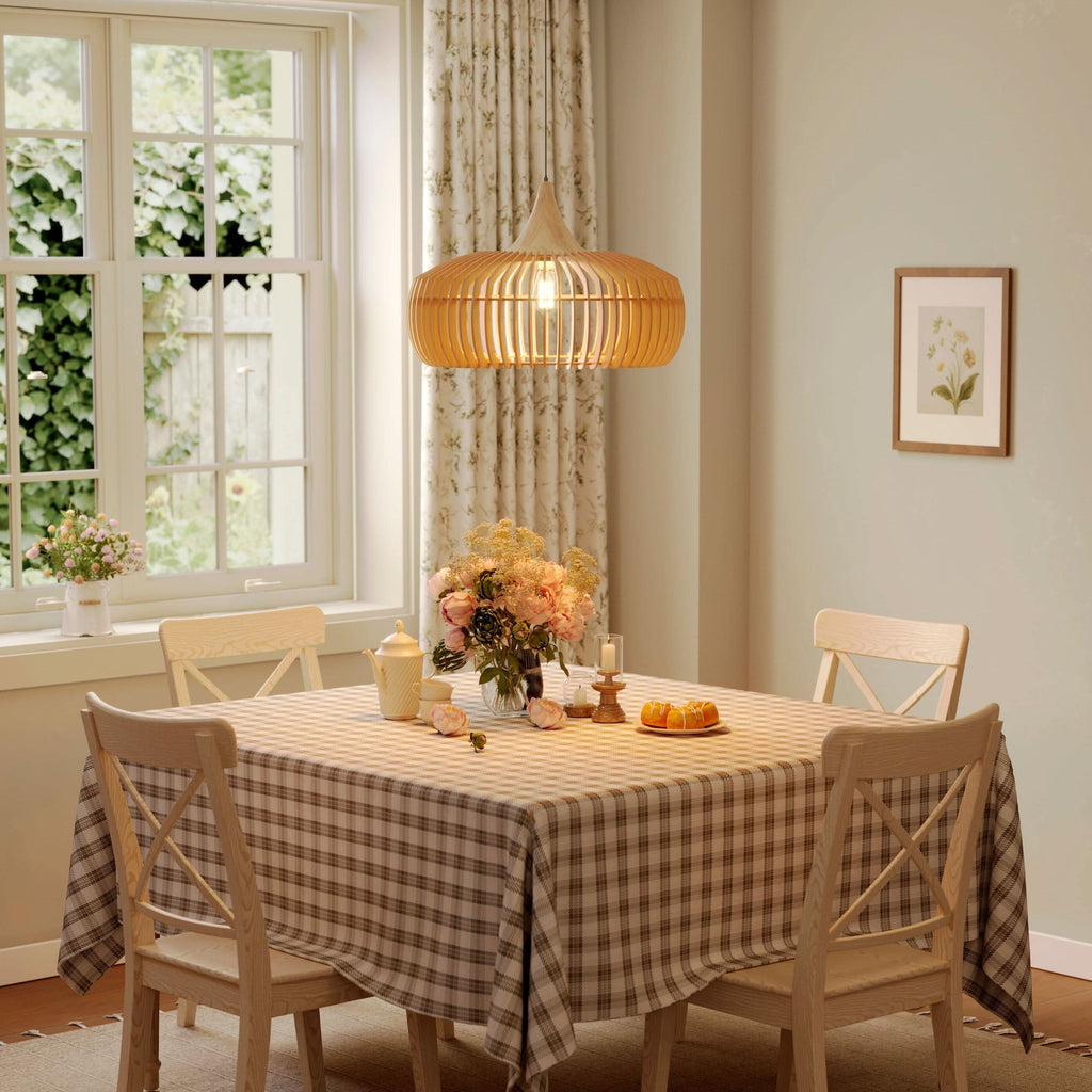 Lightsin Shadome-Handcrafted Wood Pendant Light for Kitchen Island and Modern Interiors
